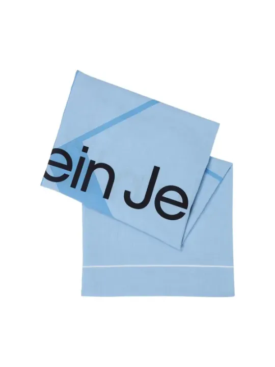 Leichter blauer Baumwoll-Bademantel Calvin Klein