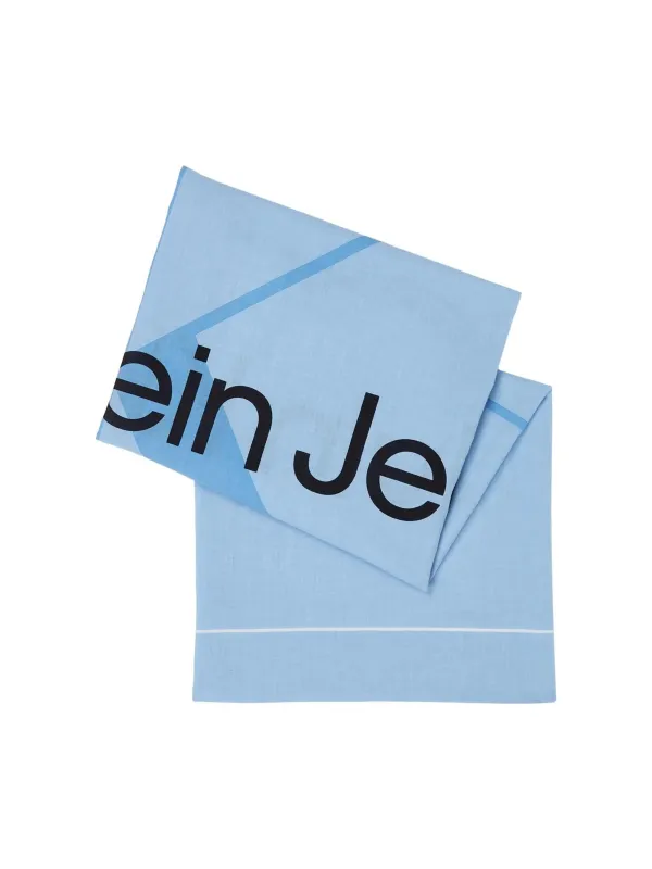 Leichter blauer Baumwoll-Bademantel Calvin Klein