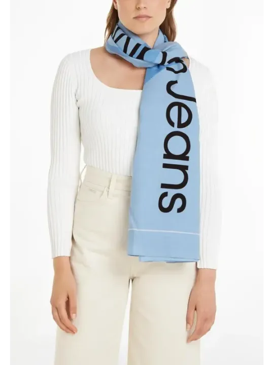 Blauer Calvin Klein Logo Schal
