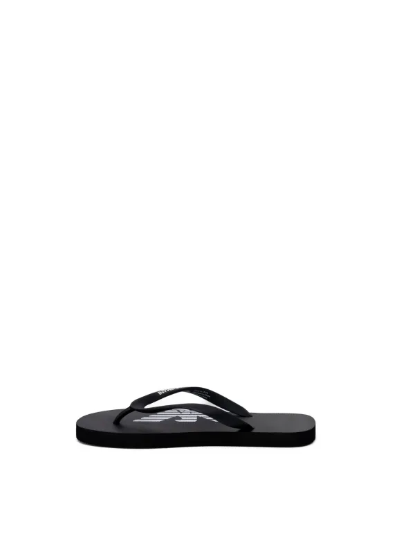 Armani Herren Flip-Flops aus schwarzem Gummi