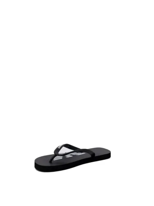 Armani schwarze Herrenpantoletten