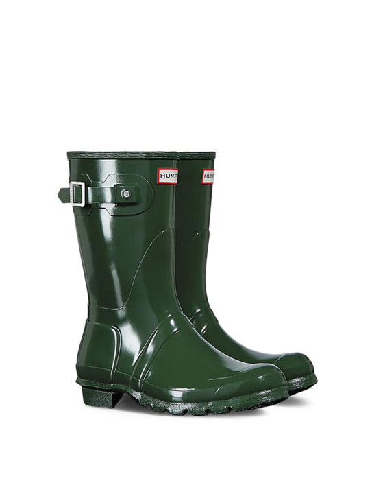 Grüne Hunter Gummistiefel kniehoch glänzend