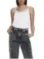 Weißes Camisole mit Spitze Ausschnitt