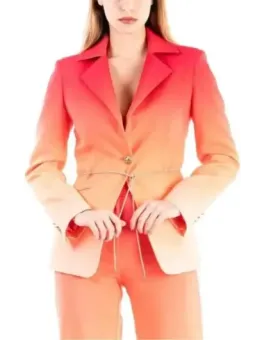 Roter Ombre-Blazer tailliertes Frauenmodell