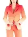 Roter Ombre-Blazer tailliertes Frauenmodell
