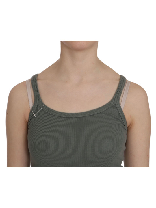 Tops & T-Shirts Chic Green Spaghetti Strap Casual Tank Top 170,00 € 7333413030771 | Planet-Deluxe