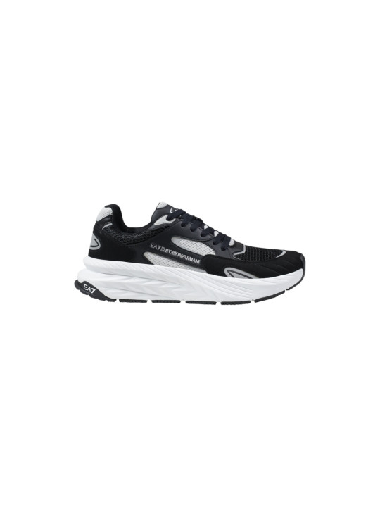 Schwarzer EA7 483880 Sneaker seitlich