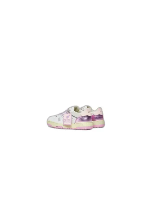 Weiße Crime London Sneaker mit Farbverlauf