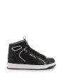 Schwarze Leder High-Top Sneaker