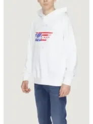 Weißer Underclub Kapuzenpullover mit Jeans