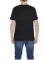 Schwarzes Baumwoll-Polyester T-Shirt mit Rundhalsausschnitt
