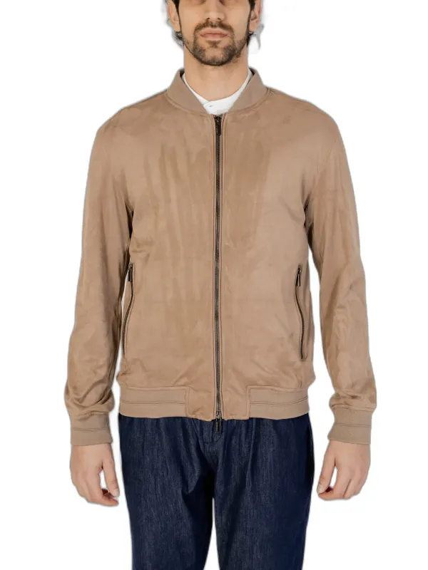 Tan Herren Bomberjacke schlank geschnitten Tan Herren Bomberjacke schlank geschnitten