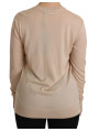 Tops & T-Shirts Elegant Beige Lace Crew Neck Cashmere Blouse 1.110,00 € 8057001884759 | Planet-Deluxe