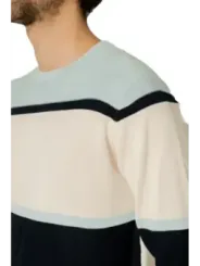 Hamaki-ho Pullover cremefarben schwarz hellblau