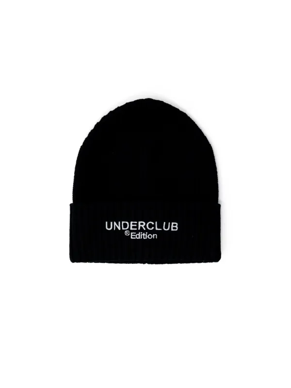 Schwarze Underclub Strickmütze mit Logo Schwarze Underclub Strickmütze mit Logo