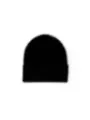 Schwarze Wintermütze mit Rippbündchen