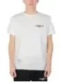 Weißes Baumwoll-T-Shirt mit Logos