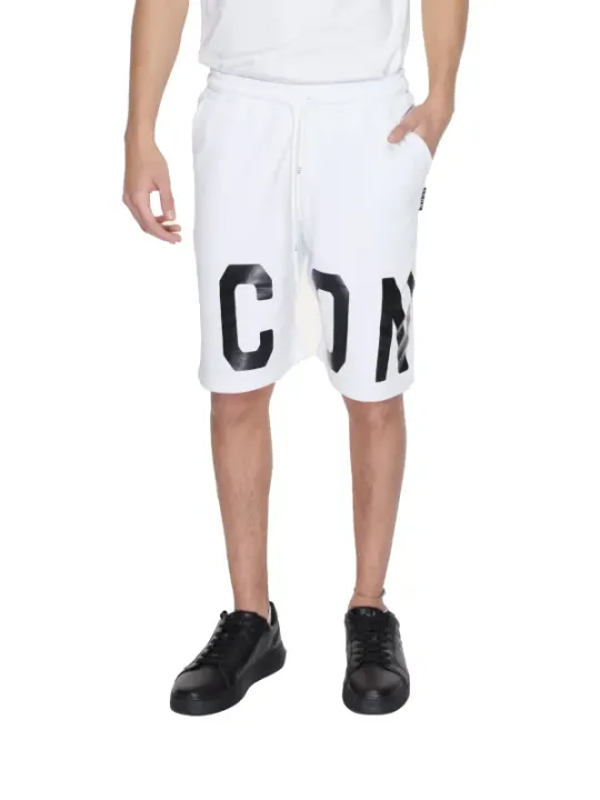 Weiße Shorts mit ICON-Logo