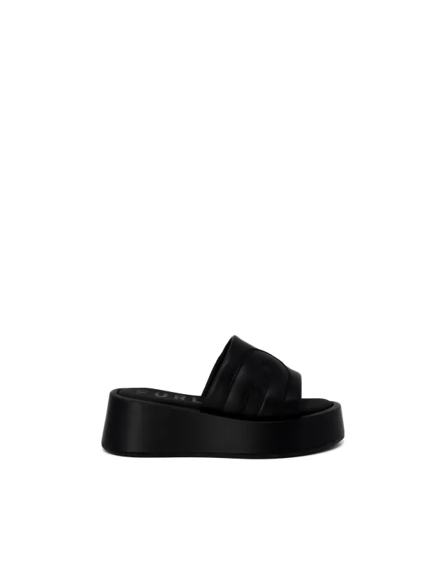 Schwarze Furla Pantoletten mit Plattform Schwarze Furla Pantoletten mit Plattform