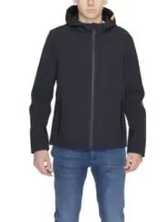 Schwarze Herrenjacke mit Kapuze