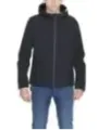 Schwarze Herrenjacke mit Kapuze