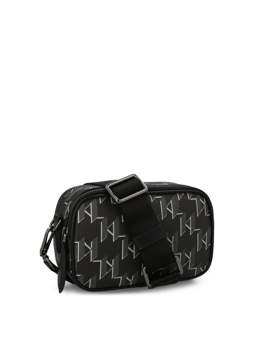 Schwarze Karl Lagerfeld Monogramm Handtasche