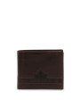Dunkelbraunes Lederbrieftasche mit Ahornblatt-Logo