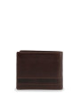 Dunkelbraunes Lederbifold mit Metallakzent