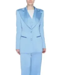 Helles Blauer Damen Business Anzug