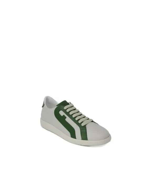 Weiße Furla Sneaker mit Grünakzenten