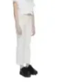 Weiße Cropped Straight Leg Jeans