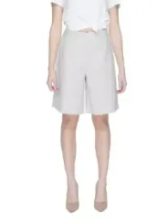 Hoch taillierte Baumwolljersey Shorts Damen