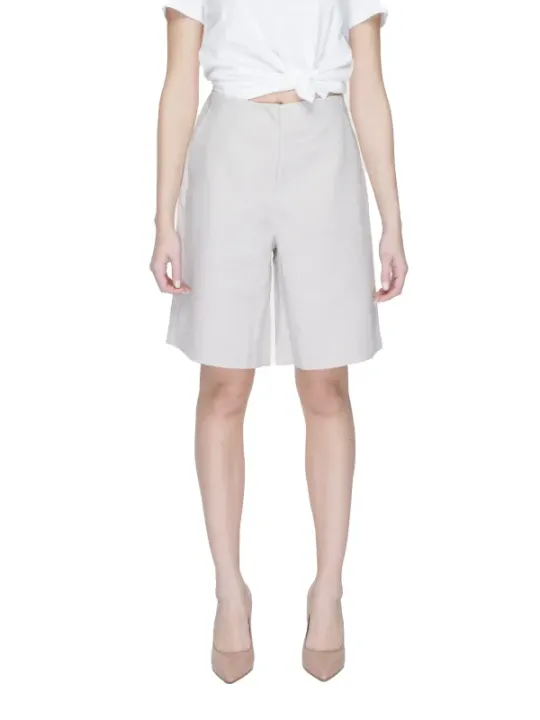 Hoch taillierte Baumwolljersey Shorts Damen