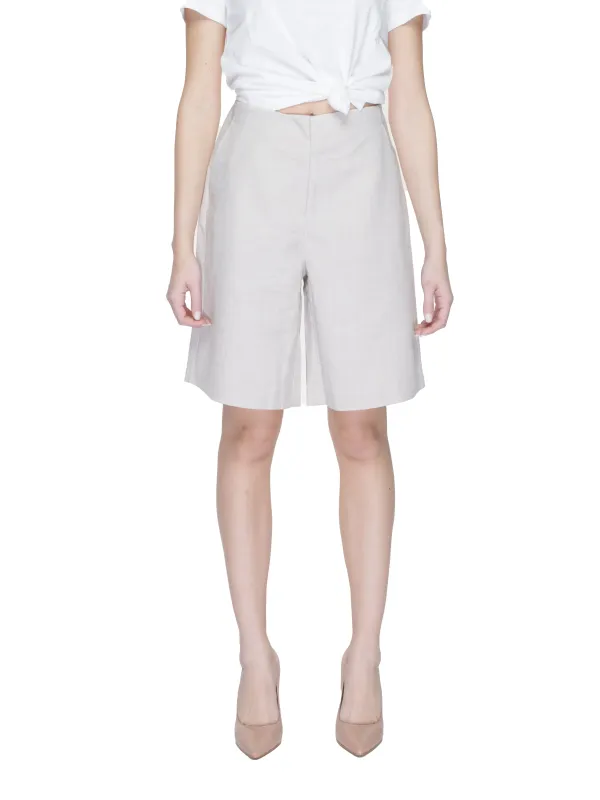 Hoch taillierte Baumwolljersey Shorts Damen Hoch taillierte Baumwolljersey Shorts Damen