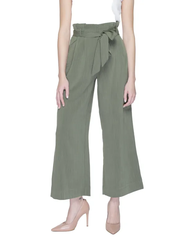 Khaki grüne Hosen mit hohem Bund Khaki grüne Hosen mit hohem Bund