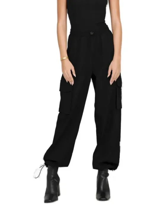 Schwarze Damen Cargo Hose Only