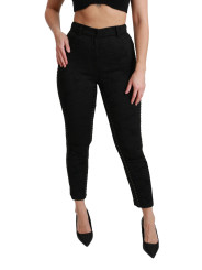 Jeans & Pants Elegant High Waist Skinny Black Brocade Pants 2.130,00 € 8054319767675 | Planet-Deluxe