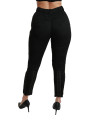 Jeans & Pants Elegant High Waist Skinny Black Brocade Pants 2.130,00 € 8054319767675 | Planet-Deluxe