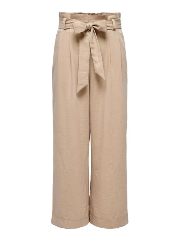 Beige Hosen mit Schleifen Detail Beige Hosen mit Schleifen Detail