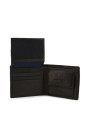 Schwarzes Lederbifold-Portemonnaie Lumberjack CRYSTAL