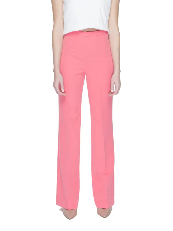 Pinke, hochtaillierte, gerade geschnittene Hose Pinke, hochtaillierte, gerade geschnittene Hose