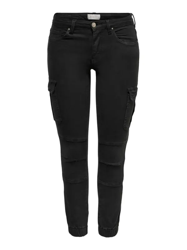 Schwarze Damen Stretch Cropped Hose Schwarze Damen Stretch Cropped Hose