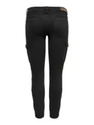 Schwarze Cargo Jeggings schmal geschnitten