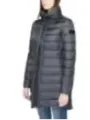 Dunkelgraue gesteppte Daunenjacke