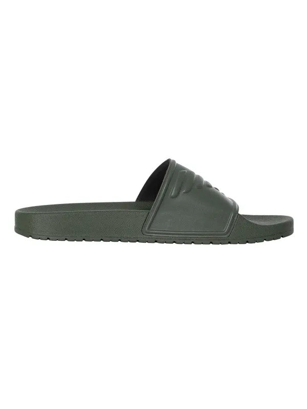 Grüne Emporio Armani Herren Pantoletten Grüne Emporio Armani Herren Pantoletten