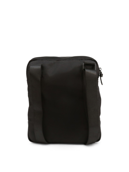 Schwarze Nylon Umhängetasche mit Reißverschluss