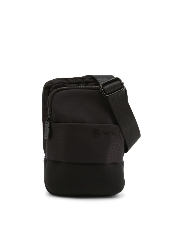 Schwarze Nylon Umhängetasche kompakt minimalistisch Schwarze Nylon Umhängetasche kompakt minimalistisch