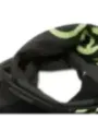 Schwarzer Seidenschal mit geometrischem Muster