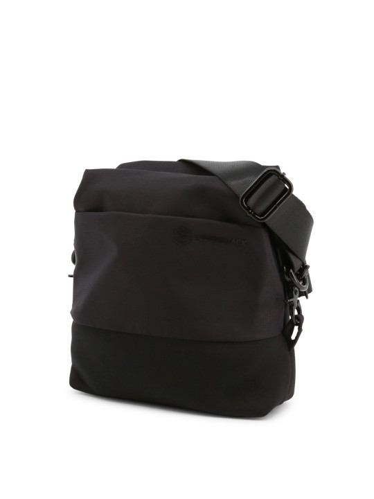 Schwarze Nylon Umhängetasche mit Tasche