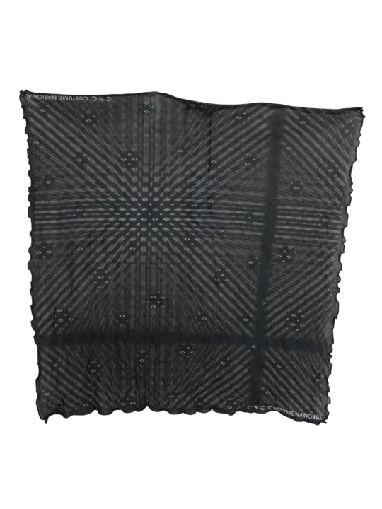 Scarves Elegant Black Striped Men's Viscose Scarf 170,00 € 8032990454206 | Planet-Deluxe